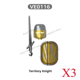 Medieval Military Castle Black Hawk Knight Building Blocks Gothic Cavalry Armor Shield Axe Soldier Figure Accessories Bricks Toy