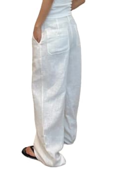 White Linen Pants Women Summer Thin Cotton Linen Loose Casual Wide Leg Pants Mosquito Proof Long Trousers High Waist Pants