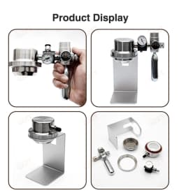 GZZT D001 58mm Manual Pneumatic Coffee Maker Portable Espresso Machine with 1-16 Bar Pressure Gauge for Travel Kits Non-Electric
