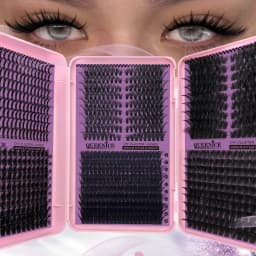 DIY Cluster Lashes 3‑Fold Eyelash Book Large Capacity 6 Styles Mixed Individual Lashes 8‑16mm Spiky Manga Cat Eye Lash Extension