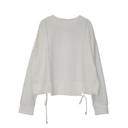 [EAM] Black Topstitched Big Size Casual Sweatshirt New Round Neck Long Sleeve Women Fashion Tide Spring Autumn 2026 1DK0315