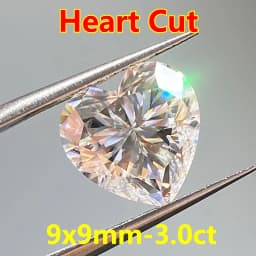 3EX Cut DJMAX 3-20mm Rare Heart Cut Moissanite Loose Stones Real D Color VVS1 Heart Shape Certified Moissanite Diamonds