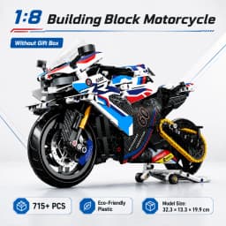 1:8 Motorcycle Building Blocks Model Set 715PCS+ Motorcycle Assembly Educational Toy Adults Collection Christmas Children's Gift