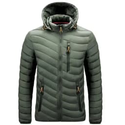 Lightweight Padded Hooded Jacket for Men Long Style Baseball Collar down Jacket Youth Fashion Other Fillings