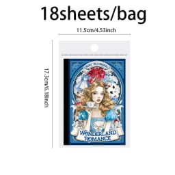 18pcs Fairy Tale Sequel Series Fairy Tale Theme Dual Material Die Cut Sticker Book Handbook Collage DIY Scrapbook Envelope Card