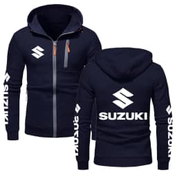 Suzuki Logo Motorcycle Racing Team Men Zip Up Hoodie 2026 New Casual Male Sweatshirt Spring Autumn Sports Men's Jackets Coat