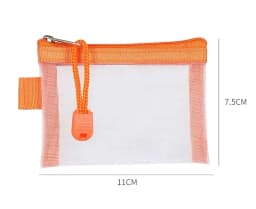 Mini Clear Nylon Mesh Zipper Coin Purse Cute Wallet Portable Credit Card ID Bag Lipstick Pouch Data Line Key Earphone Organizer