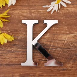 Silver Letter Acrylic 3D Mirror Wall Sticker Home Decor Alphabet Poster For Birthday Party Wedding Diy Wallpaper Peel & Stick