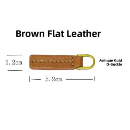 Top Layer Cowhide Zipper Pull Tab Detachable Copper Screw Rod Hardware D Buckle Handbag Resistant Pull Handle Clothing Access...