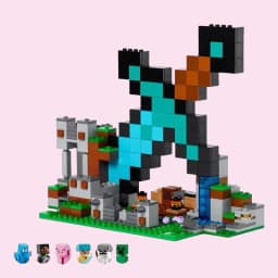 MOC Black Warden Sword Outpost Children's Building Block Model Toy Birthday Gift
