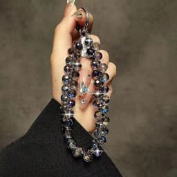 Luxurious Sparkling Diamond Crystal Pearl Wrist Strap, Portable Chain, Phone Charm Clip for Universal Use on Mobile Phone