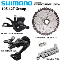 Shimano Deore m4100 1x10S Groupset Derailleurs RD-M4120 10 Speed Shift Lever Sunshine Cassette 36T 40T 42T 46T 50T Newbie Chain