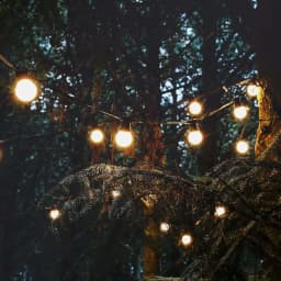 15M 20 Bulb Connectable Vintage Festoon Ball String Lights 75LED Christmas Fairy Lights for Outdoor Patio Party Garland Lighting