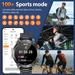 LIGE New Smart Watch Men 1000mAh Large Capacity Battery Outdoor Flashlight Bluetooth Call Waterproof Sport Fitness Smartwatch