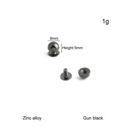30/100/200PCS 8-20mm Mushroom Dome Bolt Metal Round Button Rivets For Handbag Clothing Decoration Screw Back Studs Accessories