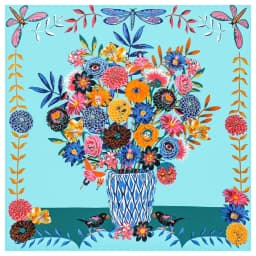 POBING Twill Silk Scarf Women Shawls Forest Animals Print Stoles Bandana Kerchief Hijab Square Scarves Wraps Silk Foulards 130CM