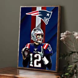 T-Tom Rugby B-Brady Poster Room Bar Cafe Decor Stickers Wall S