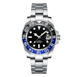 Custom Logo New Men Mechanical Wristwatch Jubilee Stainless NH34 GMT Watch Sapphire Glass Men Watches hombre