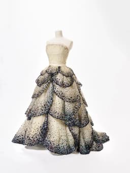 FATAPAESE Customized Gown Strapless Beaded Sparking Gems Stones Bodice Tiereed Tulle Organza Skirt Floor-length Clothes