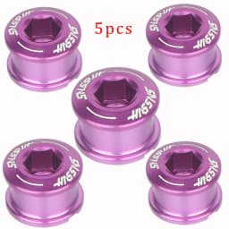 HASSNS Chainring Bolts 5Pcs Integrated Crankset Mtb Chainwheel Screws Monoplate Cranks Bicycle Dental Plate 6.5mm Mountain Bike