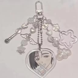 Acrylic Key Chain For Q-Version Heart Ornaments Alien Stage Same Style Mizi And Sua Keychains Accessory Christmas Gifts