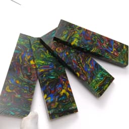 2pieces Red-Green-Blue-Yellow C-Tek Mix Resin Material for DIY Knife Handle Making Material Plate Compound Handmade Material