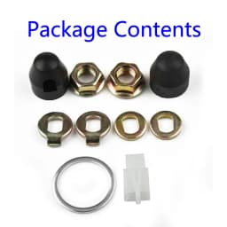 E-Bike Hub Motor Axle M12/M14 Lock Nut & Lock Washer & Spacer & Nut Cover 12/14mm Shaft 500W-5000W Motors Electric Bicycle Parts