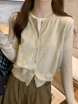 Solid Color Knitted for Women Cardigan Korean Single Breasted Long Sleeve Jumper Woman Round Neck All Match Cardigans Outwear