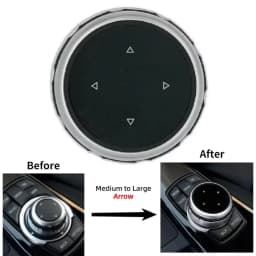For BMW 1 2 3 4 5 6 7 Series X1 X5 X6 F20 F30 F10 F07 E60 E90 E70 IDrive Car Multimedia Big Knob Covers Button Trim Control