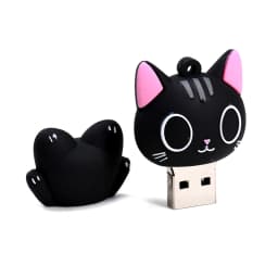Hot Sale Pendrive Cute Cartoon Cat USB 2.0 Flash Drive 16GB 32GB 64GB 128GB Pen Drive Creative Memory Stick 100% True Capacity