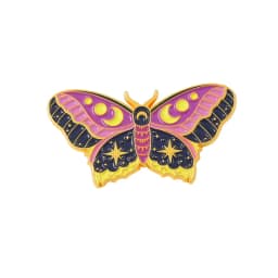 Moth Enamel Pin Moon Star Eye Leaf Animal Badges Brooches for Women Bag Hat Backpack Accessories Jewelry Gift for Friends