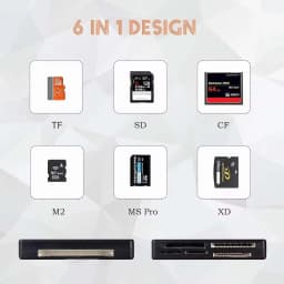 All In One Memory Card Reader 480Mbps USB External Cardreader SD SDHC MMC M2 MS XD CF TF Reader Adapter For MP3 Digital Camera