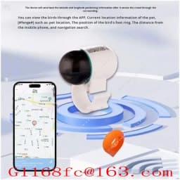Mini Real-Time GPS Locator Waterproof Pigeon Ring 4G Network GSM Android IOS Trajectory Locator Made Durable Plastic LBS
