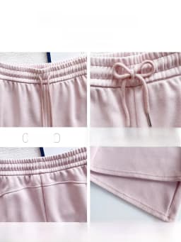 Pink High Waist Fleece Lined Flared Casual Pants Women's Autumn 2026 New Style Sporty Loose Fit Trousers Ladies Premium Casua...