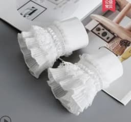 DIY Detachable Cuffs Cuff Extension Embroidery Lace Daisy Fake Sleeves Elastic Wild Wrist Pleated Organ Lolita Fake Sleeves