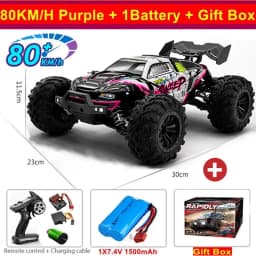 50 or 80KM/H Rc Cars 1/16 Off Drift Road 4WD with LED 2.4G Waterproof Remote Control Monster Truck for Adults and Kids Toy Gift