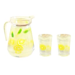 New-1Pc/1Set Dollhouse Miniature Lemon Juice Jug Cup Model Doll Drink Decor Toy Doll House 1/12 Mini Kitchen Scene Ornament