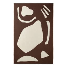Chocolate Color Knitted Blanket Cream Ivory Knitted Blanket Geometric Throw Modern Sofa Bedding Fashion Home Decorations