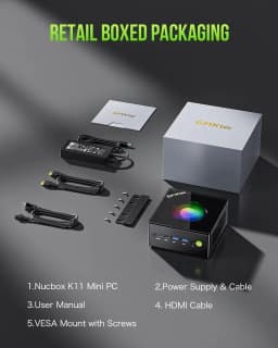 GMKtec K11 AMD Ryzen 9 8945HS Gaming Mini PC Windows 11 Pro Radeon 780M DDR5 5600MHz M.2 2280 SSD WIFI6 BT5.2 Gamer Computer
