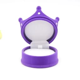 Velvet Crown Shape Rhinestone Gift Box Trinket Ring Earring Necklace Wedding Storage Display Holder Jewelry Packaging Wholesale