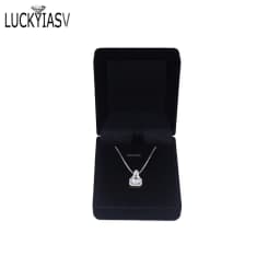 Velvet Jewelry Box For Pendant Display Gift Boxes Jewellery Packaging Storage Box Necklace Holder Pendant Box Storage Case