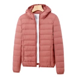 Winter Women's Light Down Hooded Jacket,Red Blue Khaki Green Available,European Size S-XXL,Women Coats