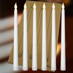 3/6Pcs LED Flameless Electronic Candles Battery Powered Taper Long Candle Light for Party Wedding Home Decoration Flashing Lamp