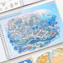 Paper 20pcs Oversized Miniature Scene Sticker Book 7.0 3D Diorama Journal Decor, Creative Collage Material DIY Stress Relief