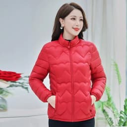 Slimming Short down Cotton Jacket for Mom Autumn Winter Fashionable Lightweight Elderly Women's Clothing Large Size Coat