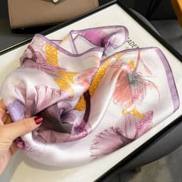 100% Real Silk Scarf Women Square Neck Tie Wrist Shawls Wraps for Ladies Foulard Scarves Pashmina Female Hijab Bandana Bufanda
