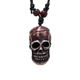 FX020 Ox bone carving necklace skull pendant Punk Choker Retro Jewelry Tribal style Imitation Yak Bone necklace Amulet Gift