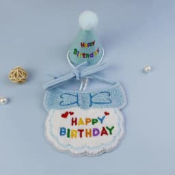 Pet Birthday Scarf Cute Delicate Lace Bib, Cat & Dog Birthday Party Celebration Prevent Saliva Towel