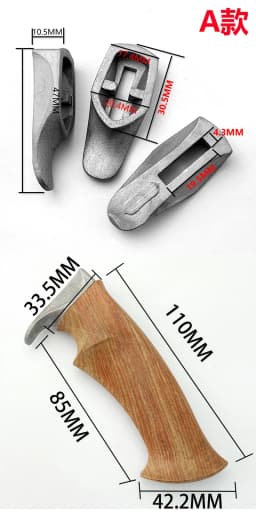 1 Set Rose Wood Knife Handle for DIY Semi-finished Damascus Knife Handle Material with Knife Guard DIY Making Blade Accessories