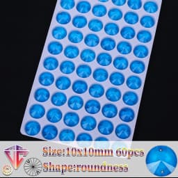 VC Neon Fluorescent Roundness Sew on Rhinestone Roundness Sewing Diamond Glass Diamond Flatback DIY Accessories Wedding